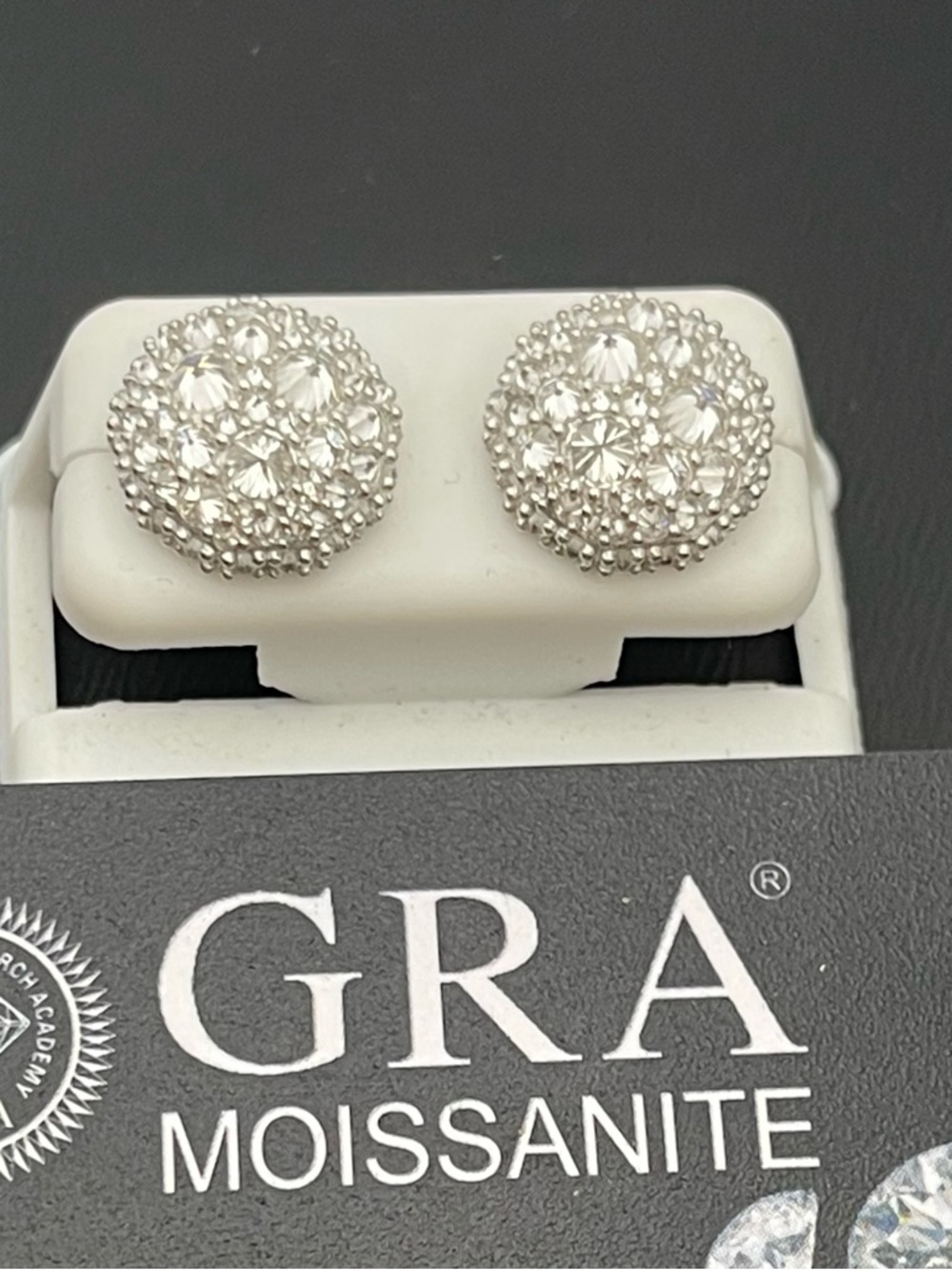 Sterling silver Moissanite nugget earrings